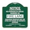 Signmission No Parking in Areas Marked as Fire Lane CVC Section 22500.1 and 22658 A, A-DES-GW-1818-23724 A-DES-GW-1818-23724 - alternate 1